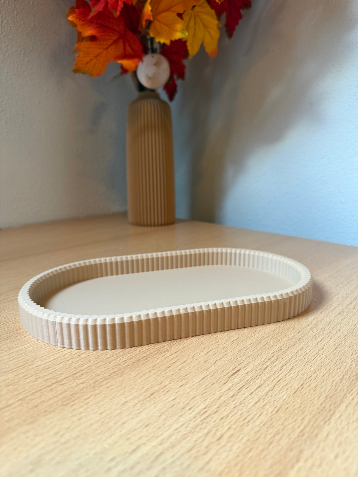 Decoratief Plateau Ovaal - Lattebruin - 24cm