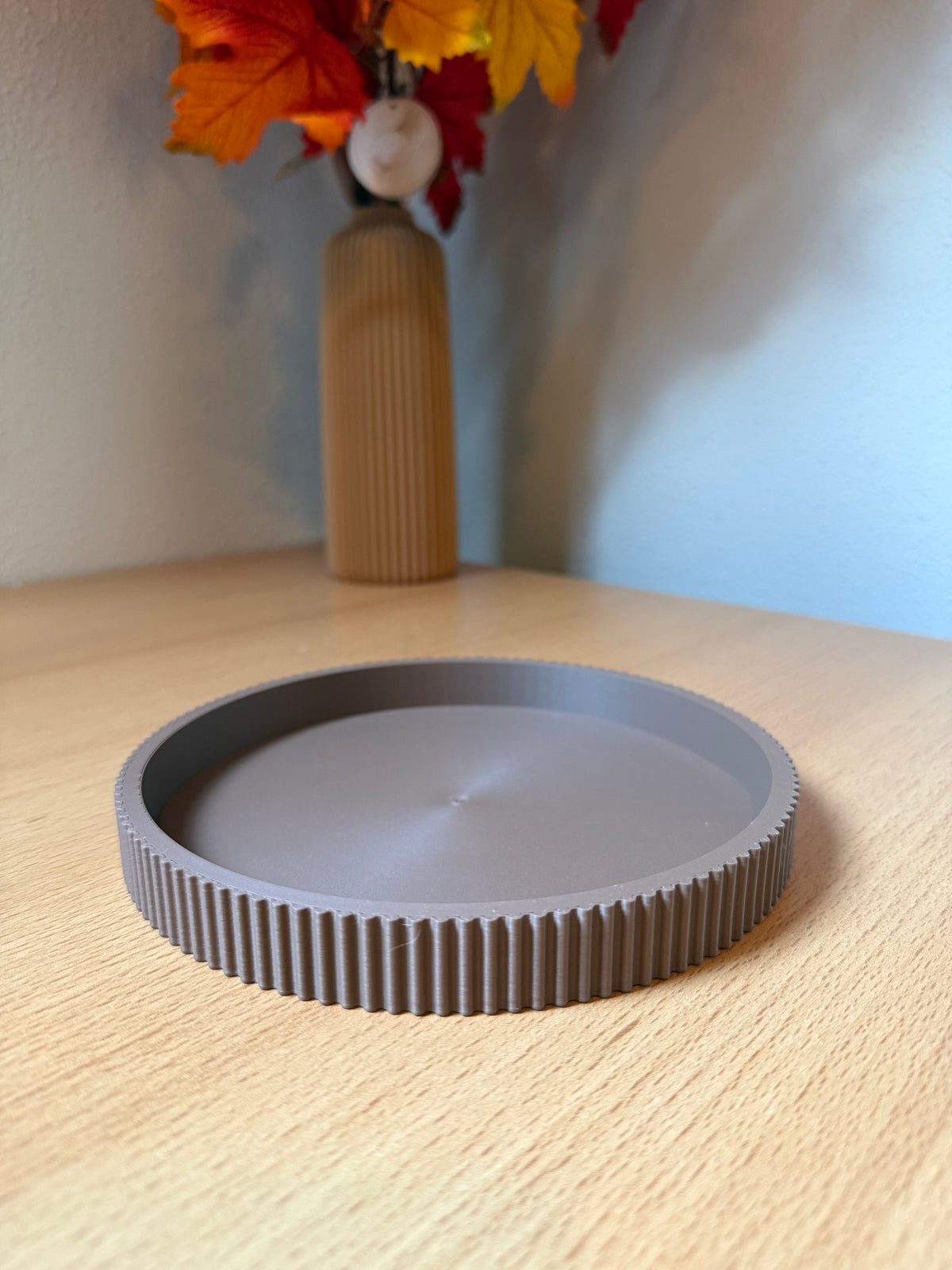 Decoratief Plateau Rond - Donkerbruin - 18cm