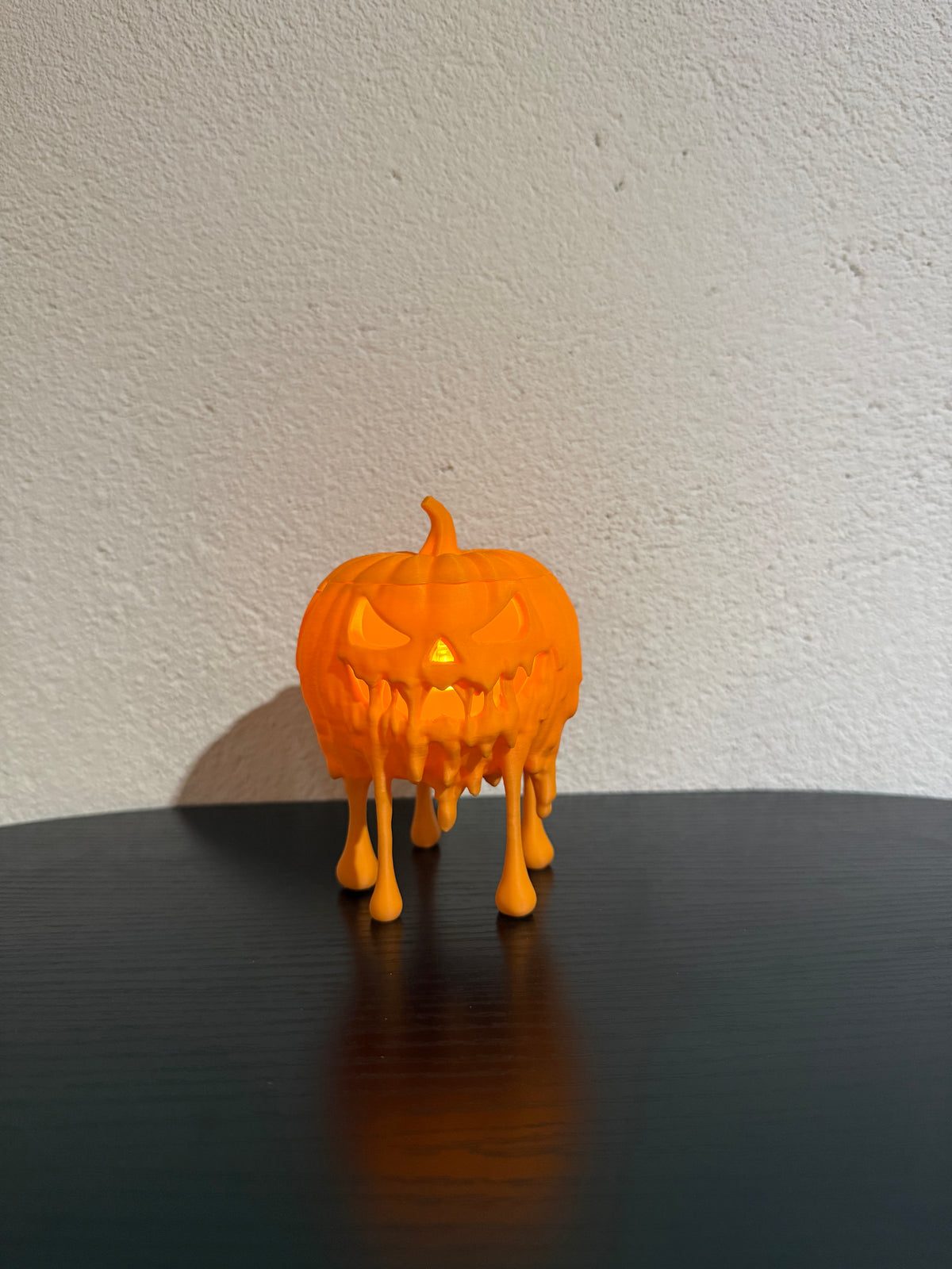 Halloween Pompoen LED Kaarshouder 11 cm – Inclusief LED-kaars