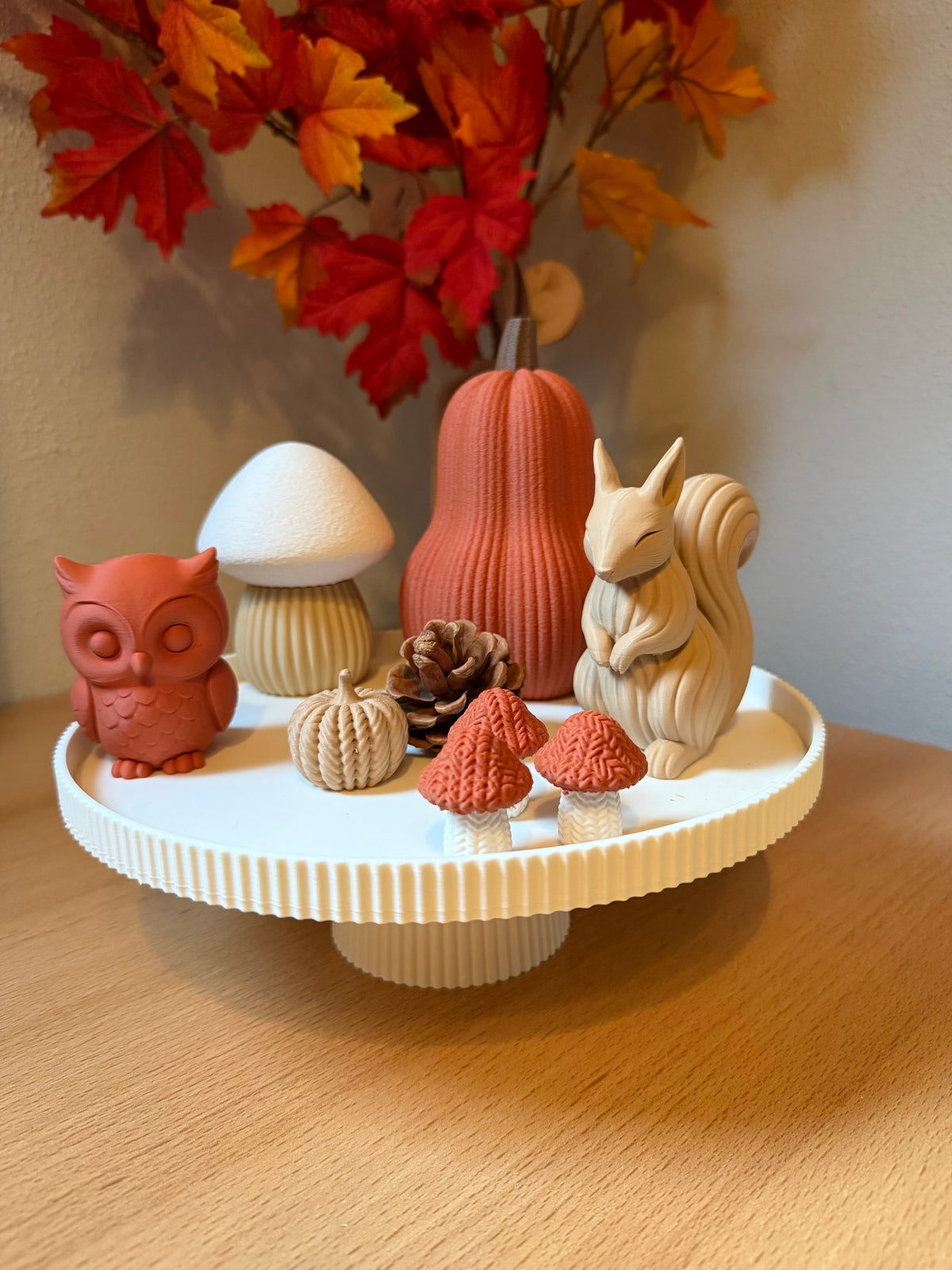 Herfst Plateau 25 cm Wit #2 | Compleet Decoratiepakket