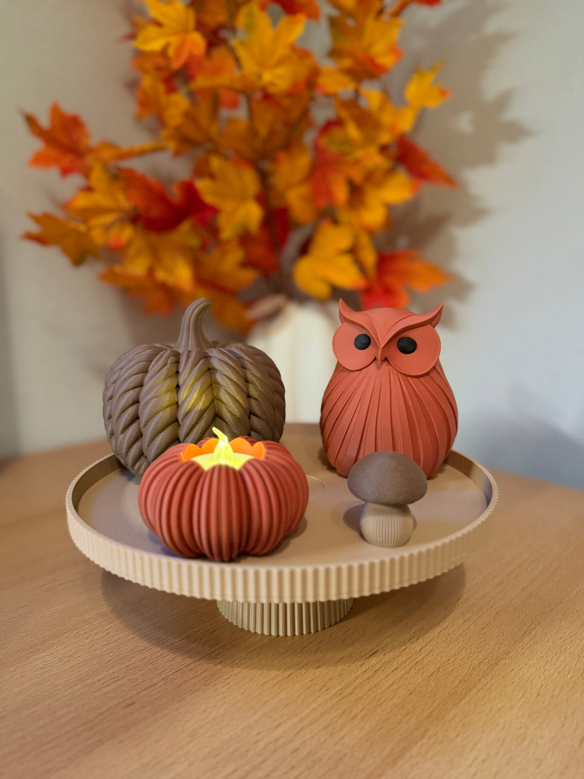 Herfst Plateau 25 cm Latte Bruin #2 | Compleet Decoratiepakket