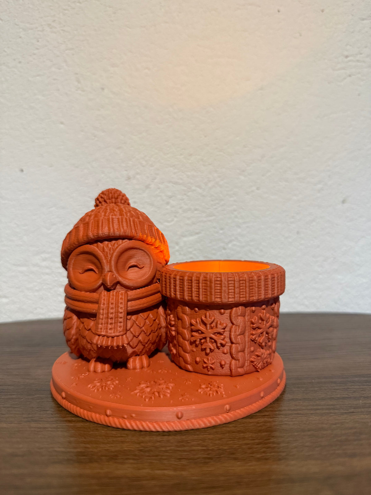 Uil Theelichthouder 12 cm – Sfeervolle Decoratie