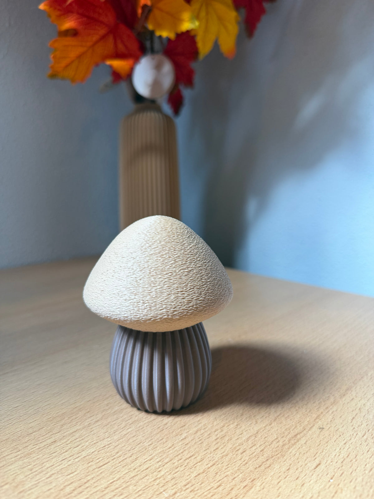 Paddenstoel - donkerbruin/lattebruin - 10cm