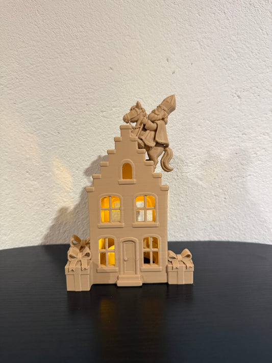 Sinterklaas Lichthuisje (Sinterklaas & Ozosnel) – Inclusief LED-kaars
