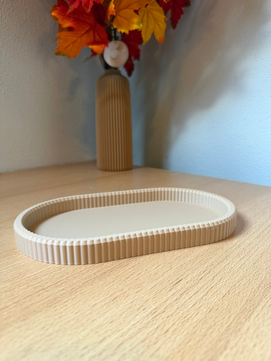 Decoratief Plateau Ovaal - Lattebruin - 24cm