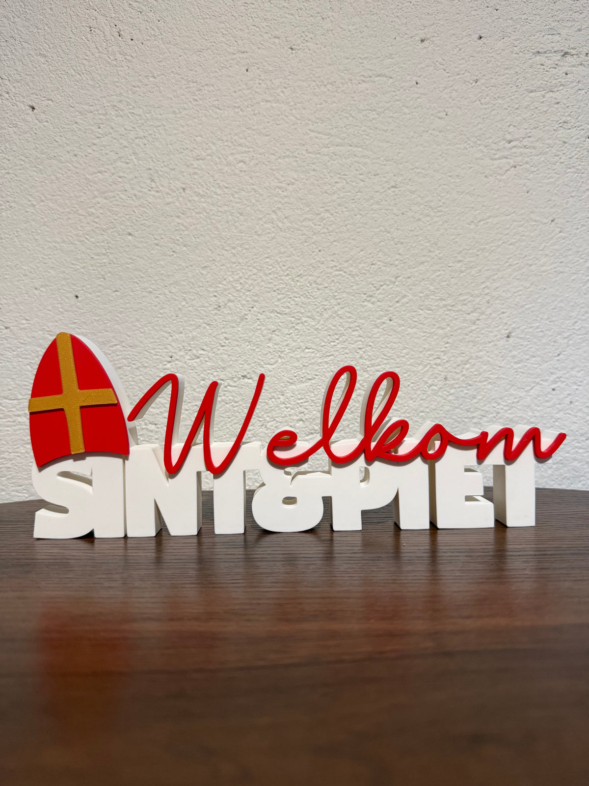 Sinterklaas Decoratieborn | Welkom Sint & Piet