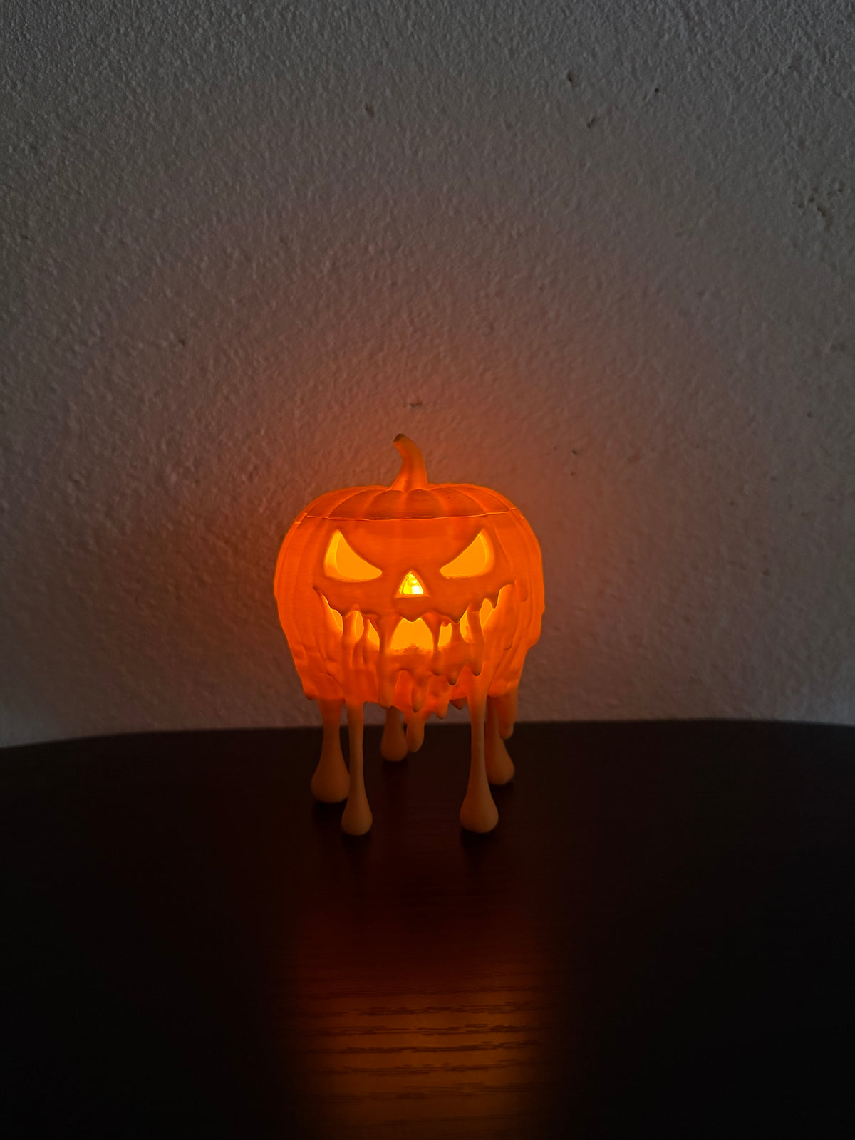 Halloween Pompoen LED Kaarshouder 11 cm – Inclusief LED-kaars