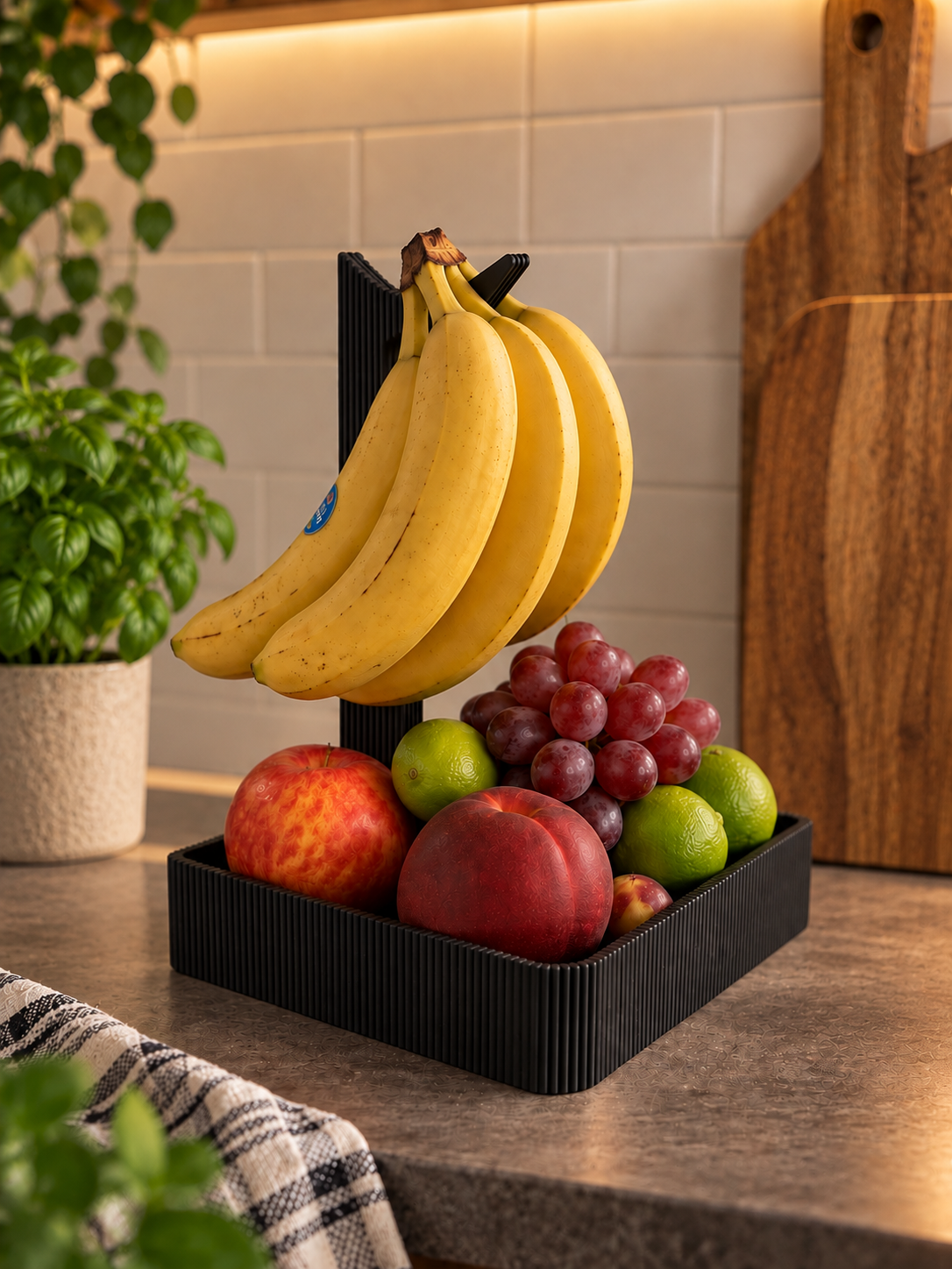Fruitschaal met Bananenhouder – Bananen Ophangen & Langer Vers Houden