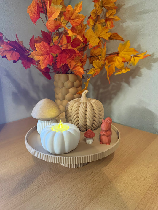 Herfst Plateau 25 cm Beige | Compleet Decoratiepakket
