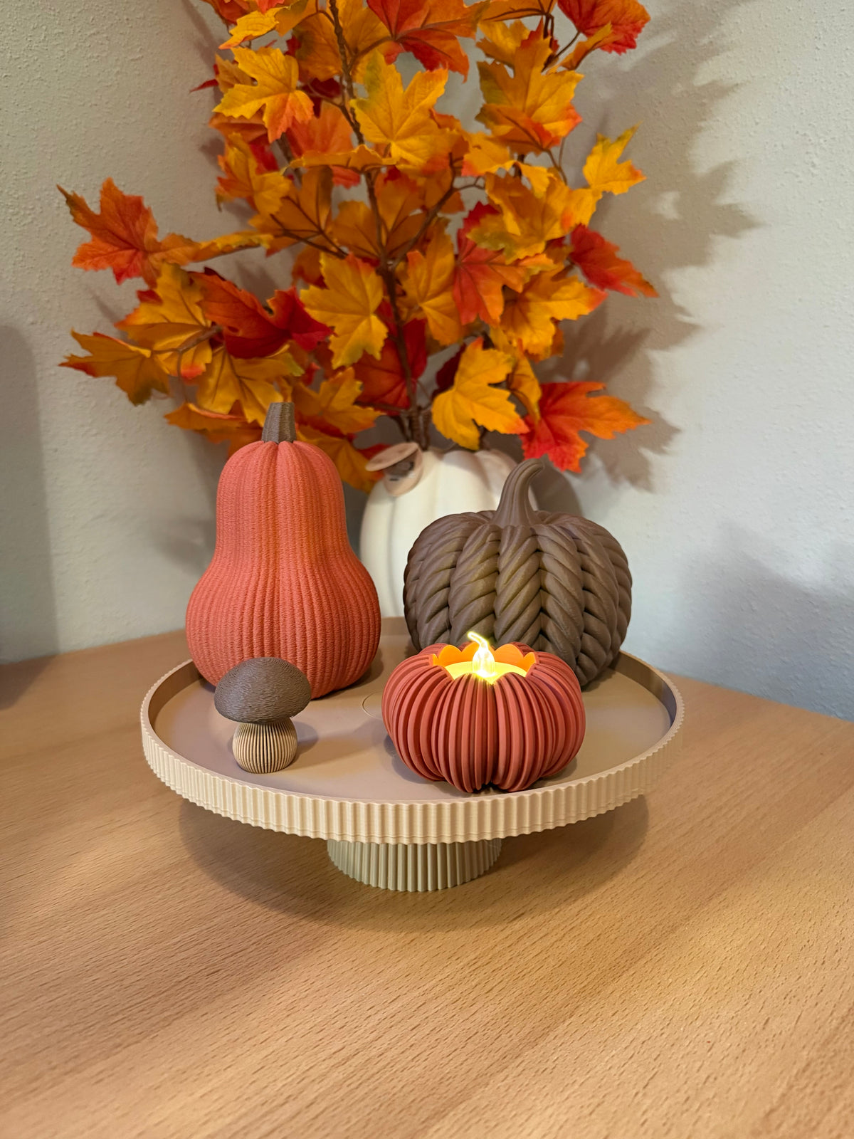 Herfst Plateau 25 cm Latte Bruin | Compleet Decoratiepakket