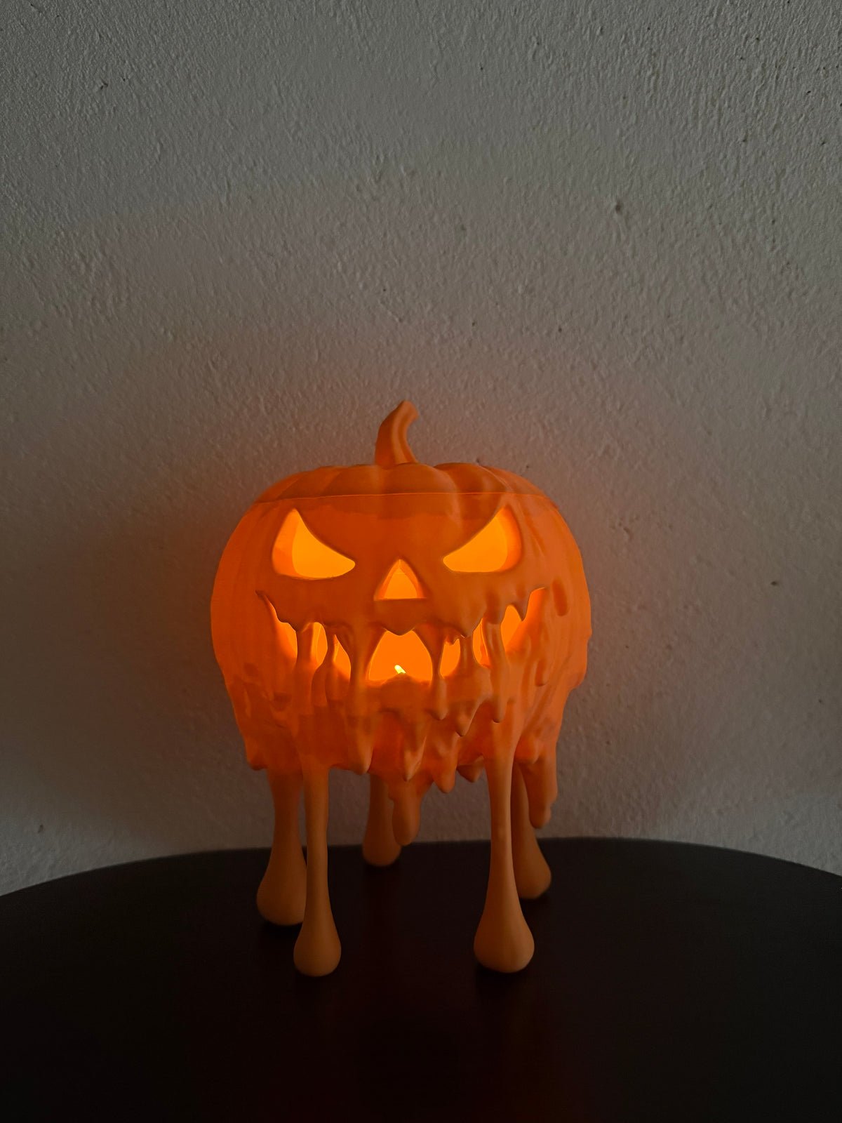 Grote Halloween Pompoen LED Kaarshouder 25 cm – Inclusief LED-kaars