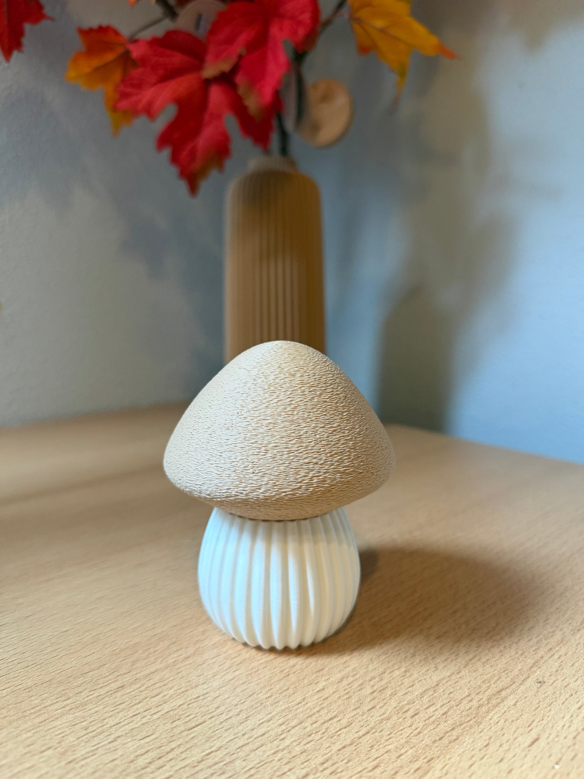 Paddenstoel - wit/latte - 10cm