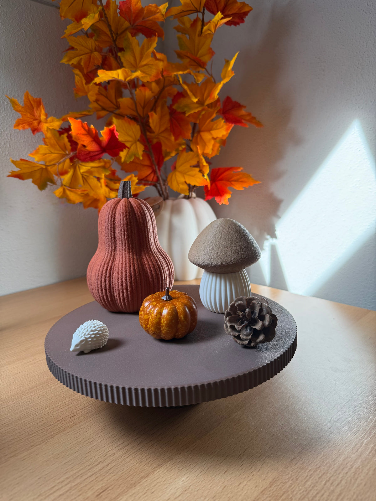 Herfst Plateau 25 cm Donkerbruin | Compleet Decoratiepakket