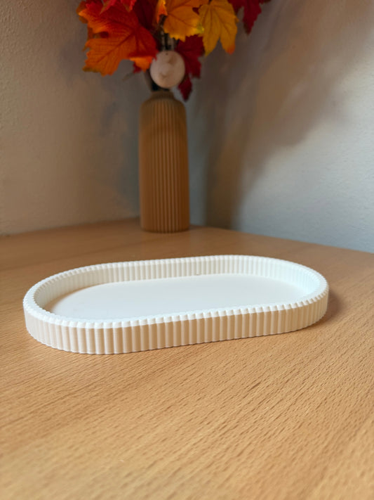 Decoratief Plateau Ovaal - wit - 24cm
